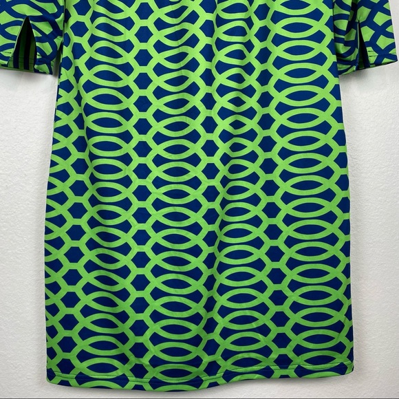 Gretchen Scott Designs Green and Blue Patterned Dress - Picture 12 of 15